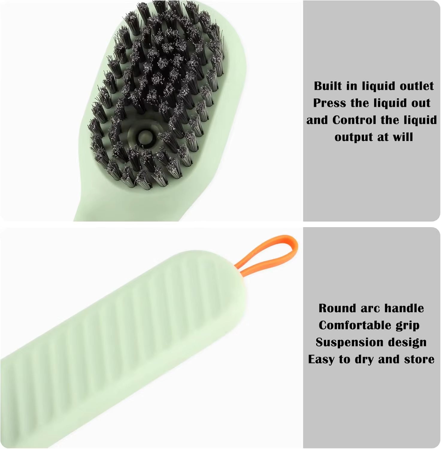 Shoe Brush Automatic Liquid Discharge Cleaner Soft Bristles Household Laundry Sneaker Shoe Washing Cleaning Brush for Cleaning