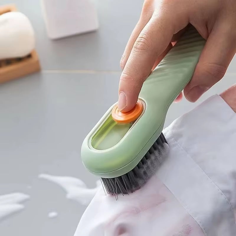 Shoe Brush Automatic Liquid Discharge Cleaner Soft Bristles Household Laundry Sneaker Shoe Washing Cleaning Brush for Cleaning