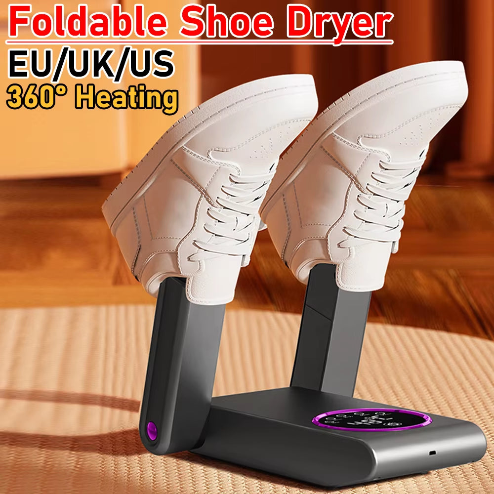 Foldable Shoe Dryer Smart Drying Dehumidifier Timing Folding Shoe Dryer Heater Electric Shoe Drying Machine for Boots Sneakers